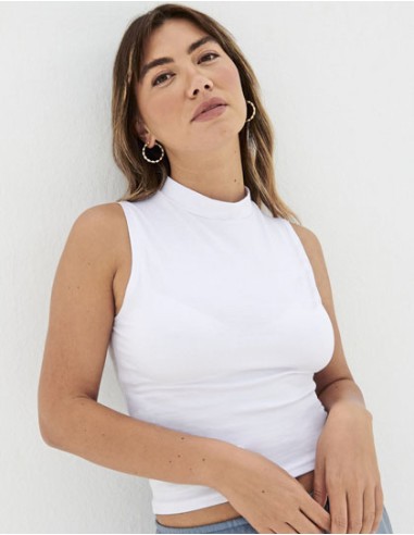SFC-SK170-Womens High Neck Crop Vest